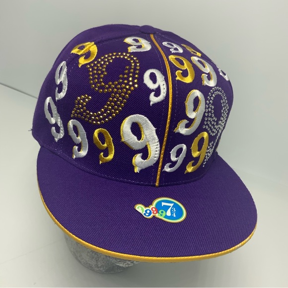 Gino Green Global Purple Yellow Studded 59FIFTY Hat - Picture 4 of 5